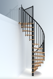 MINKA Berlin Black - točité schody do 329 cm - Buk